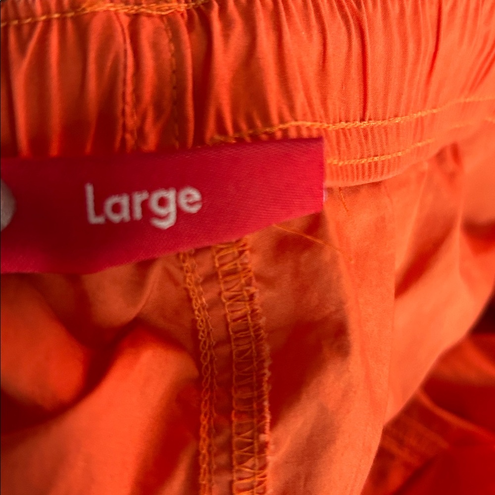 Supreme Bold Orange Cotton Cinch Windbreaker Cargo Pants Authentic Pre-Owned - Picture 4 of 8